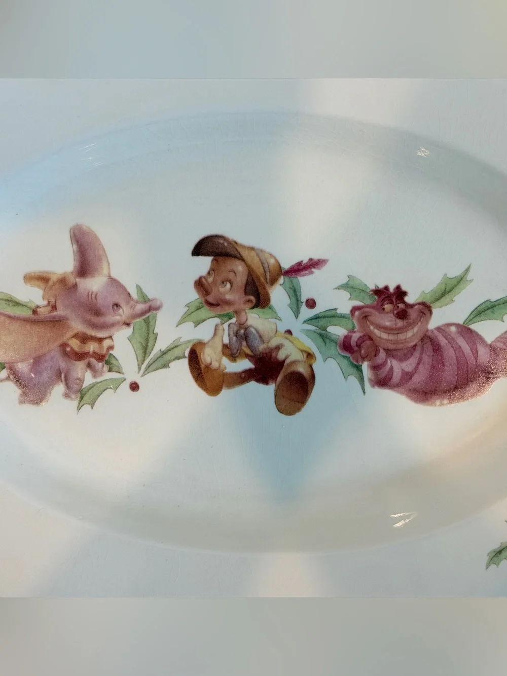 Rare Vintage Disney Direct Christmas Oval Serving Platter 1990’s Collectible